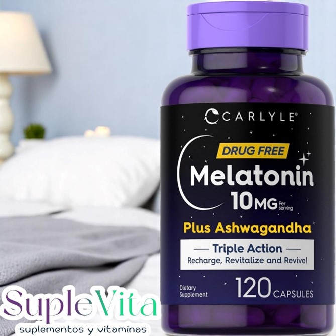 Melatonina 10MG con Ashwagandha Cápsulas