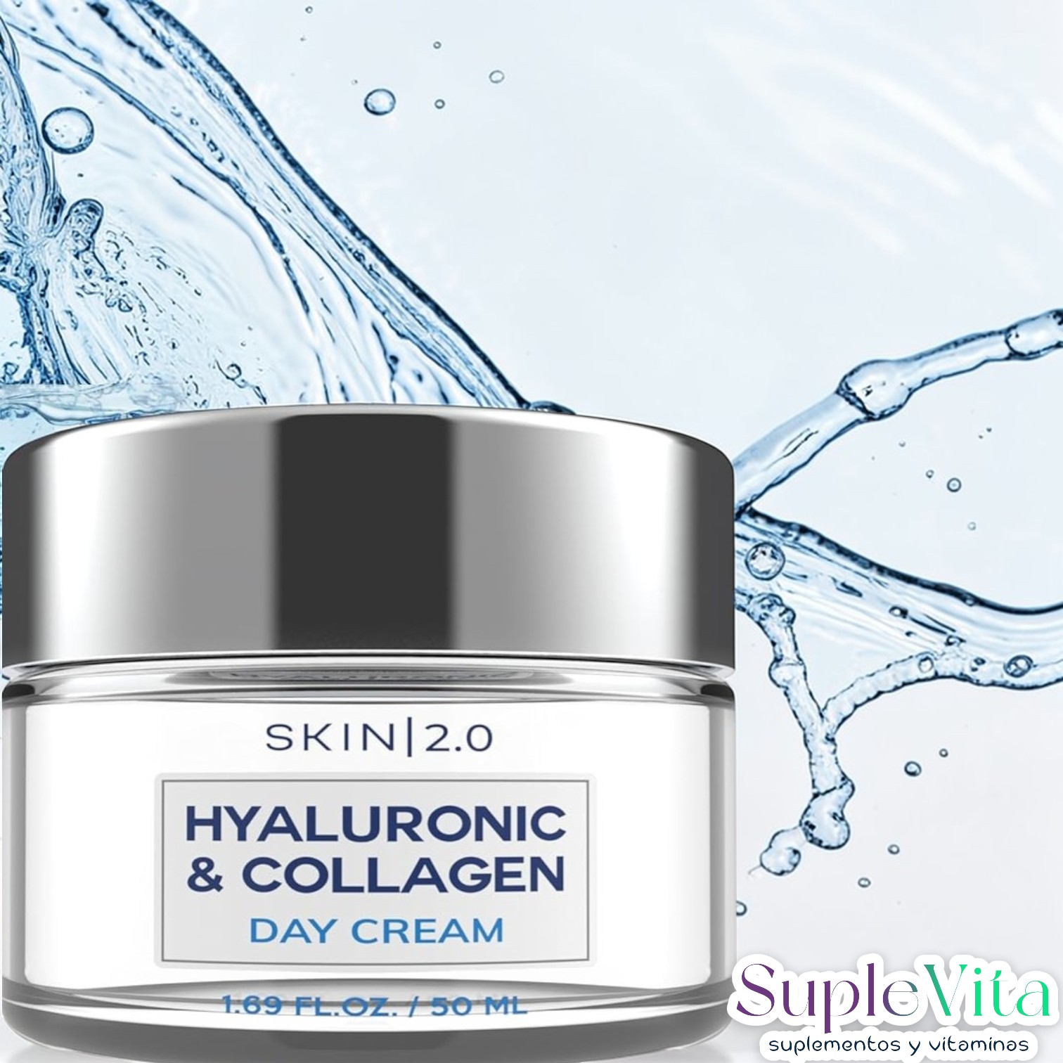 Crema facial Acido Hialurónico y Colágeno