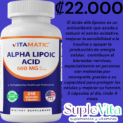 Acido Alfa Lipoico 600MG Cápsulas